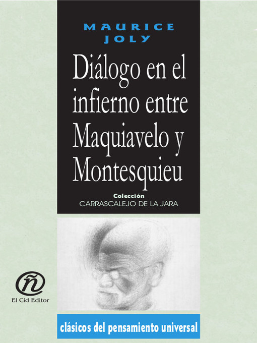 Cover image for Dialogo en el Infierno Entre Maquiavelo y Montesquieu